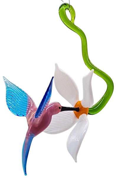 Blüte mit Kolibri, hängend